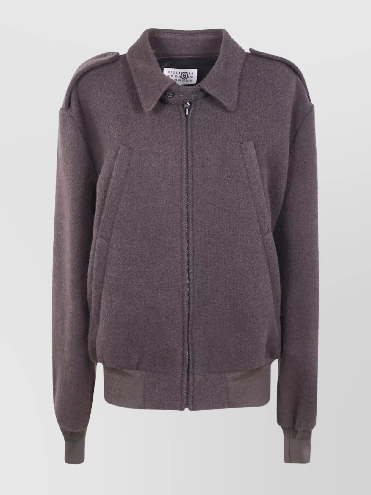 Mm6 Maison Margiela Sports Jacket With Epaulettes And Ribbed Cuffs In Brown