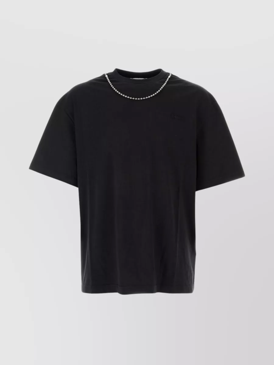Shop Ambush Ballchain Cotton Oversize T-shirt With Metal Chain Detail In Black