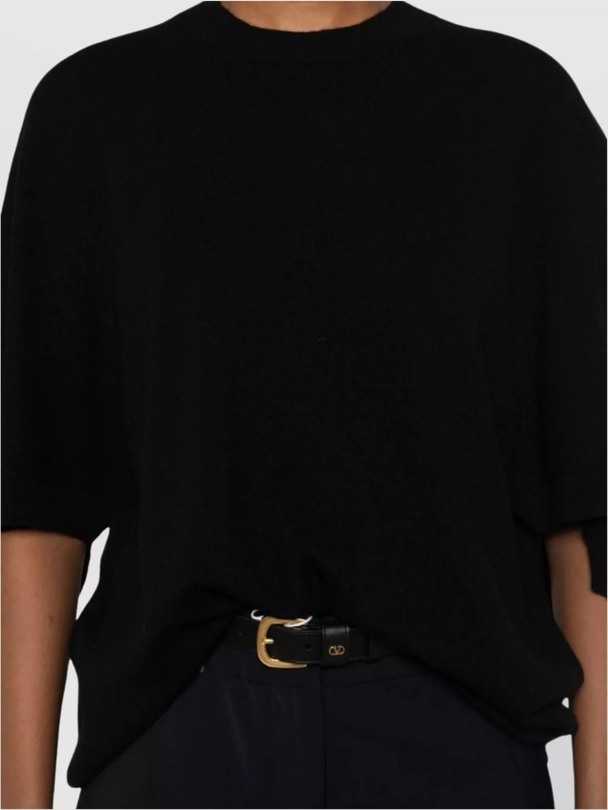Fabiana Filippi Wool Blend Batwing Sleeve Top