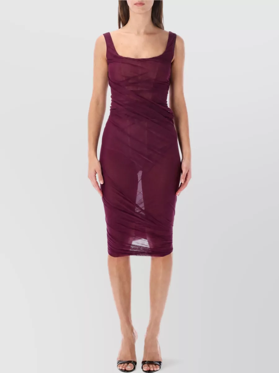 The Attico Tulle midi dress