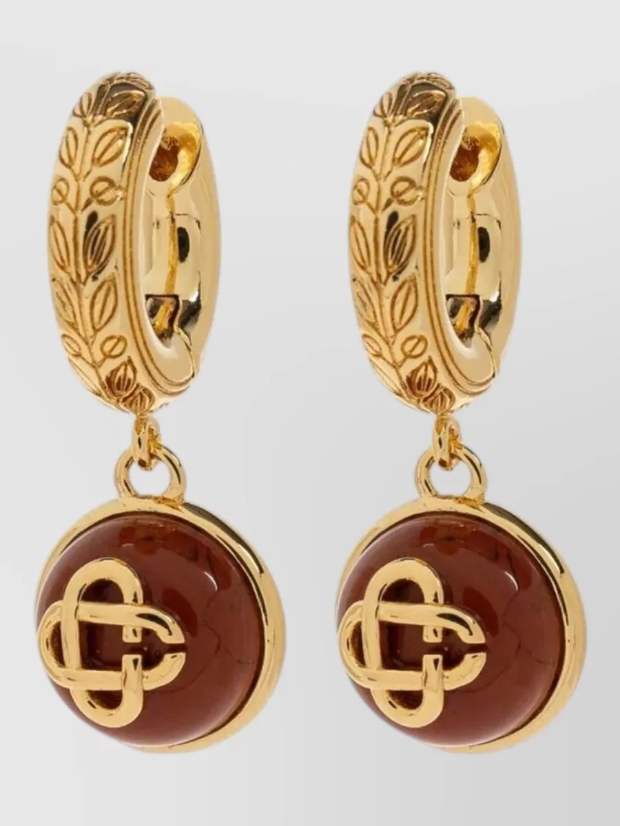 Casablanca sphere hoop earrings