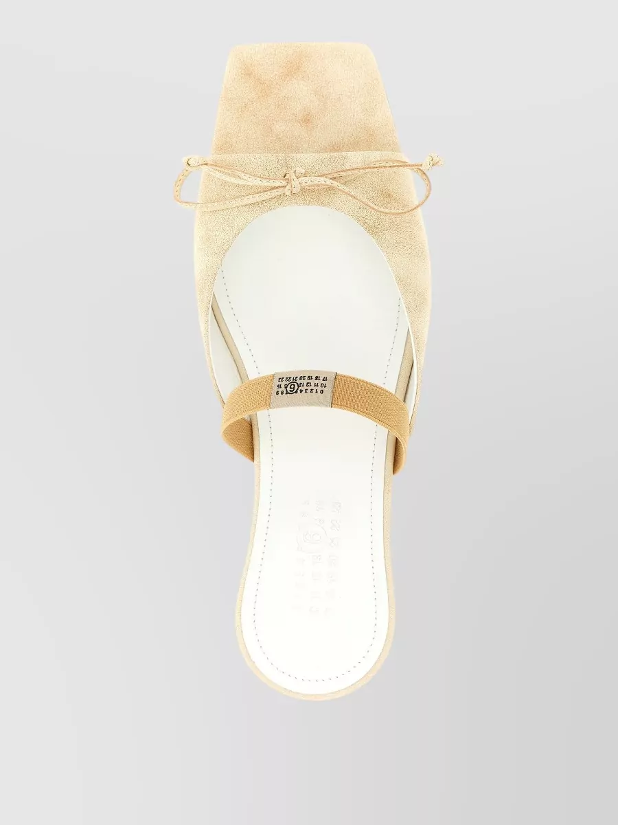 Mm6 Maison Margiela Leather Bow Slingback Sandals