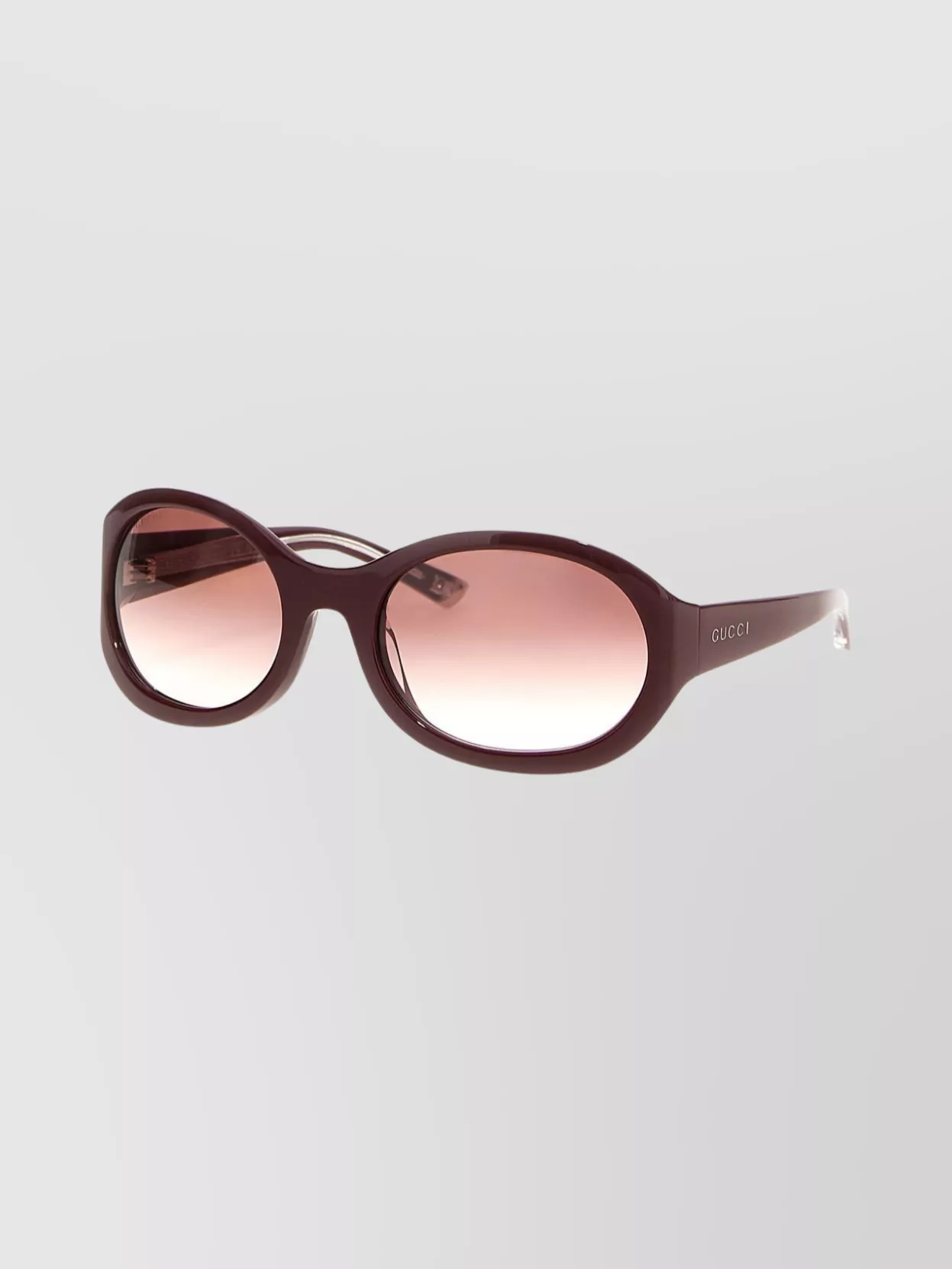 Gucci Oval Frame Ancora Sunglasses With Tinted Lenses
