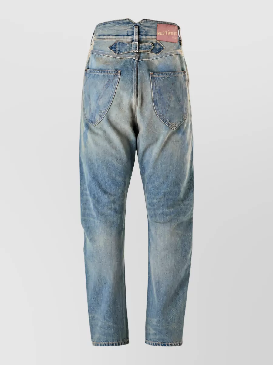 Vivienne Westwood Denim Buckle Back Straight-Leg Jeans