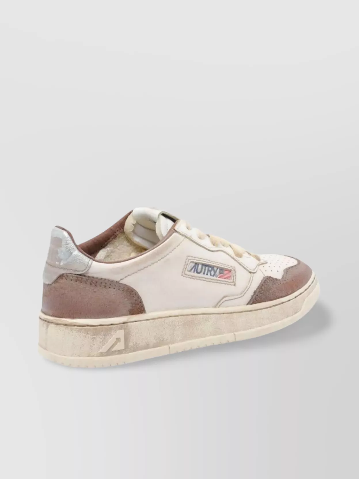 Autry Super Vintage Low Sneakers In Burn And Silver In Multi