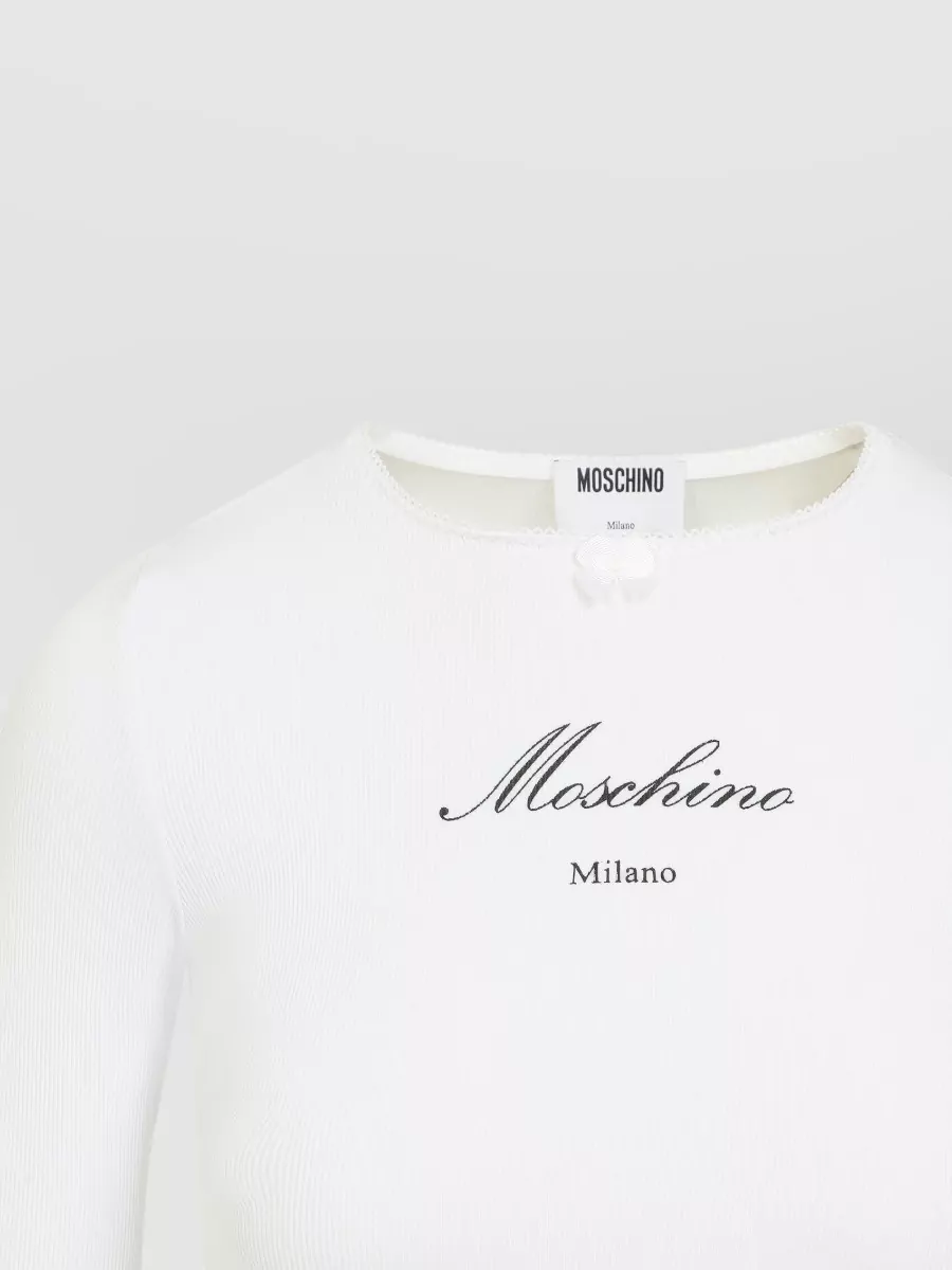 Moschino Ribbed Slim-Fit Long-Sleeve T-Shirt