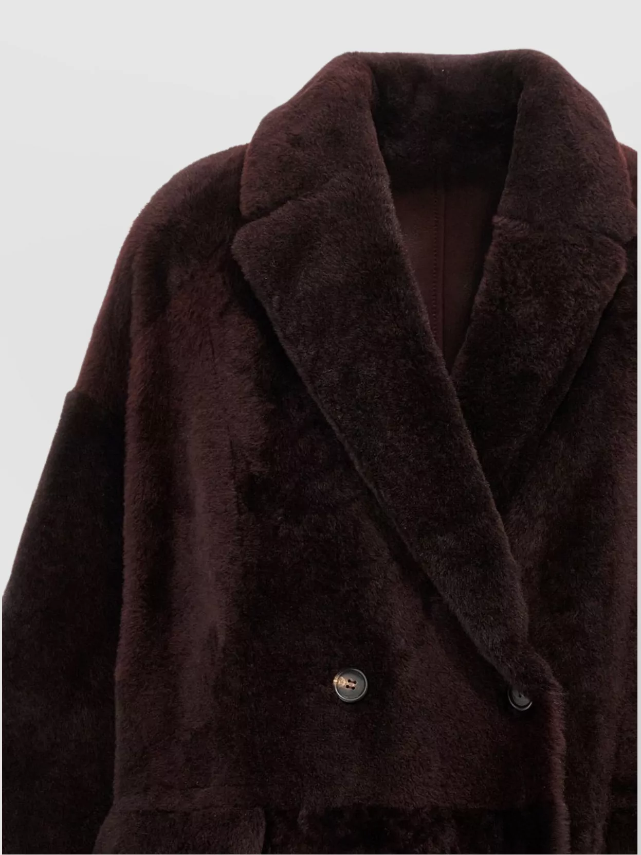 Brunello Cucinelli Double-Breasted Reversible Fur Jacket With Front Pockets