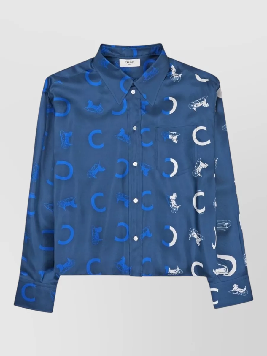Celine silk cropped shirt
