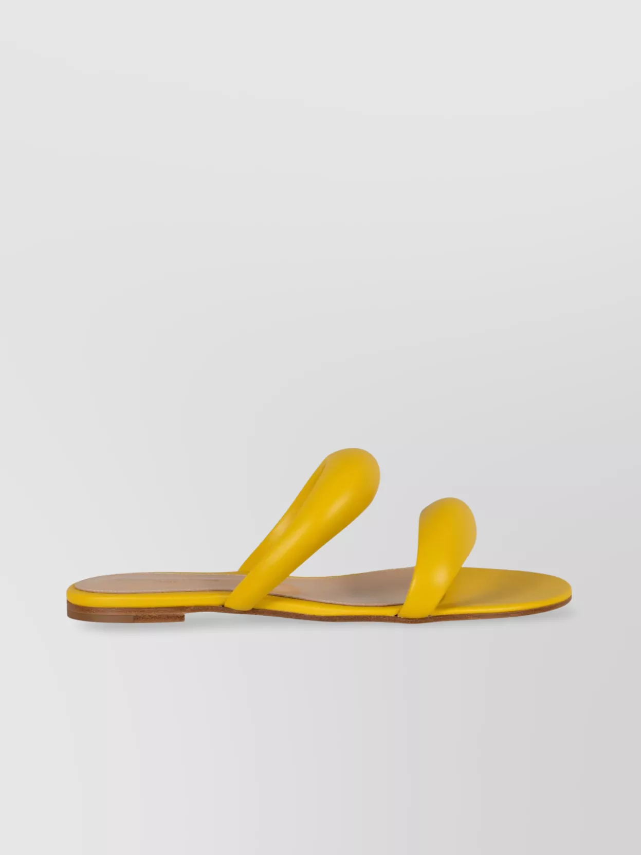 Gianvito Rossi Leather Double Strap Flat Sole Slides