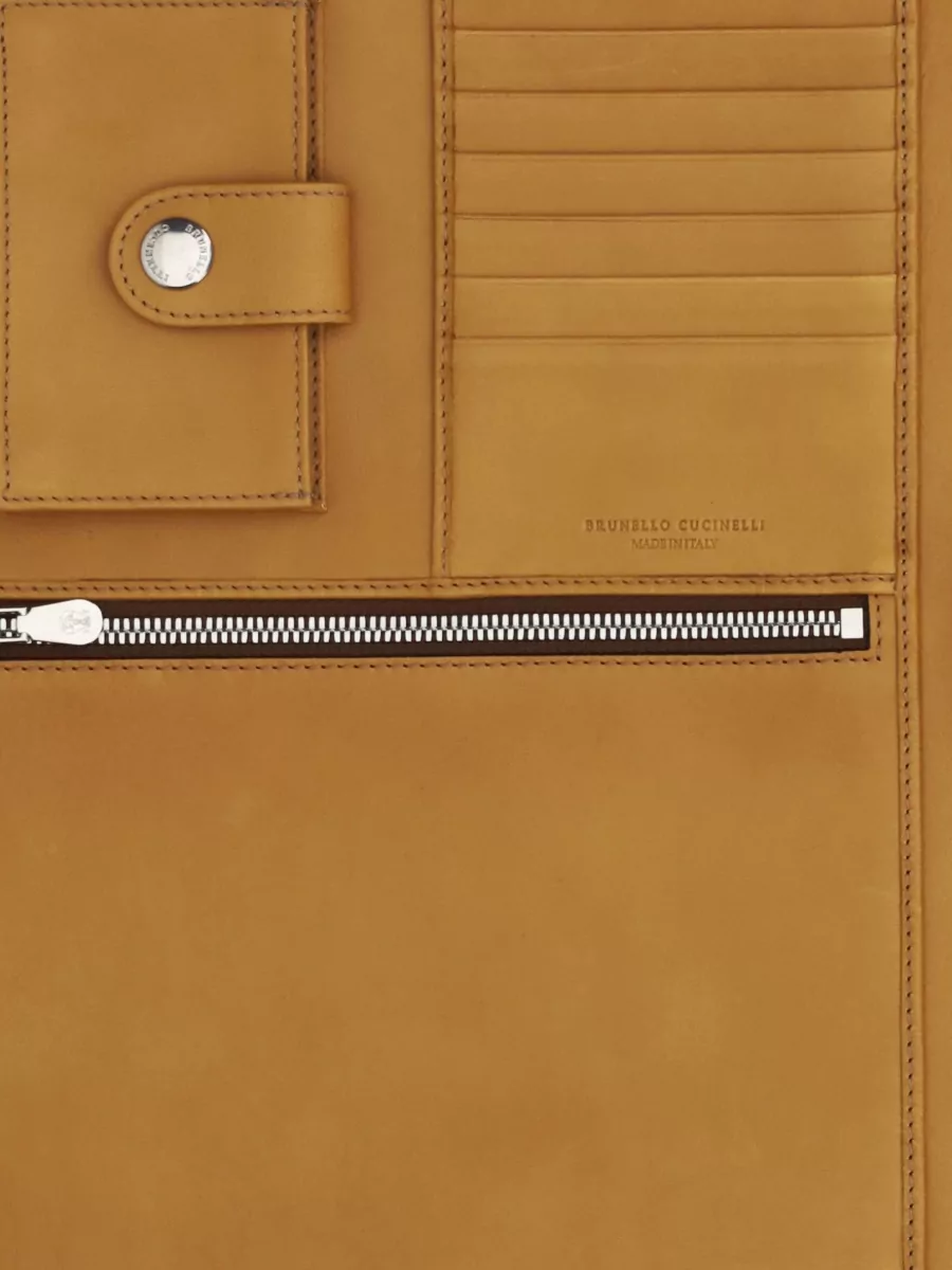Brunello Cucinelli Leather Laptop Case