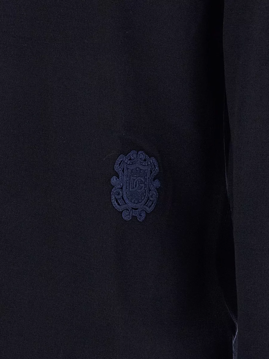 Dolce&Gabbana Virgin Wool Ribbed Crew Neck Sweater