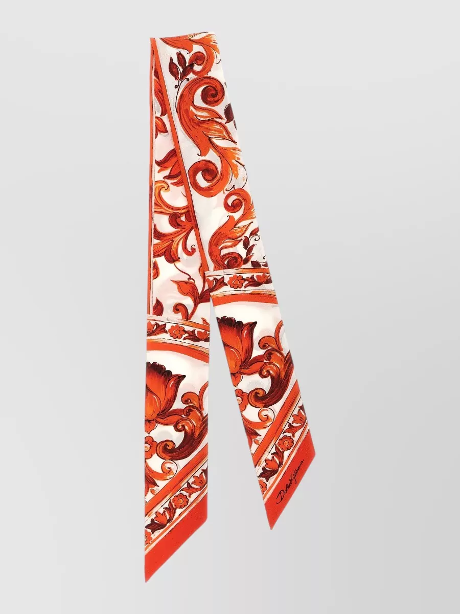 Dolce&Gabbana Silk Maiolica Print Foulard
