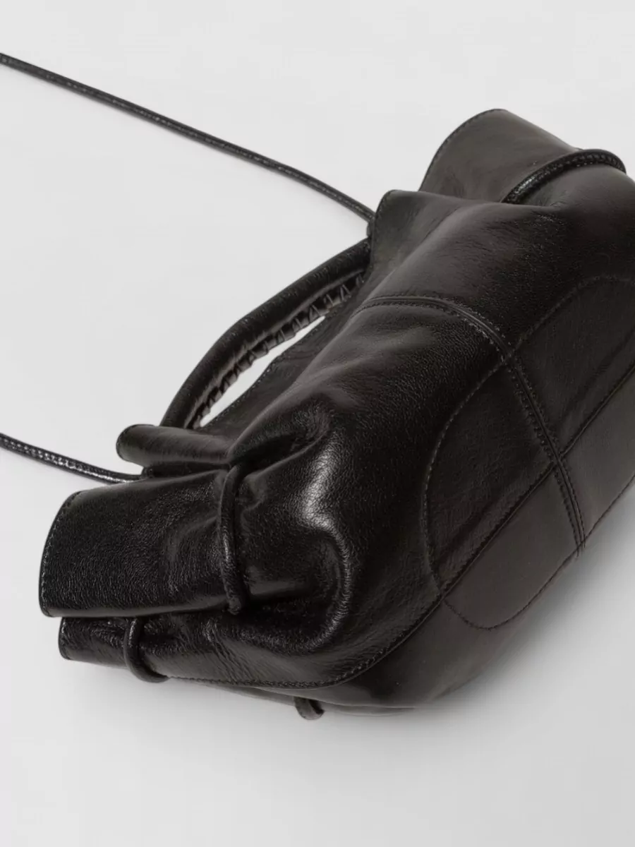 Hereu leather pleated mini bag