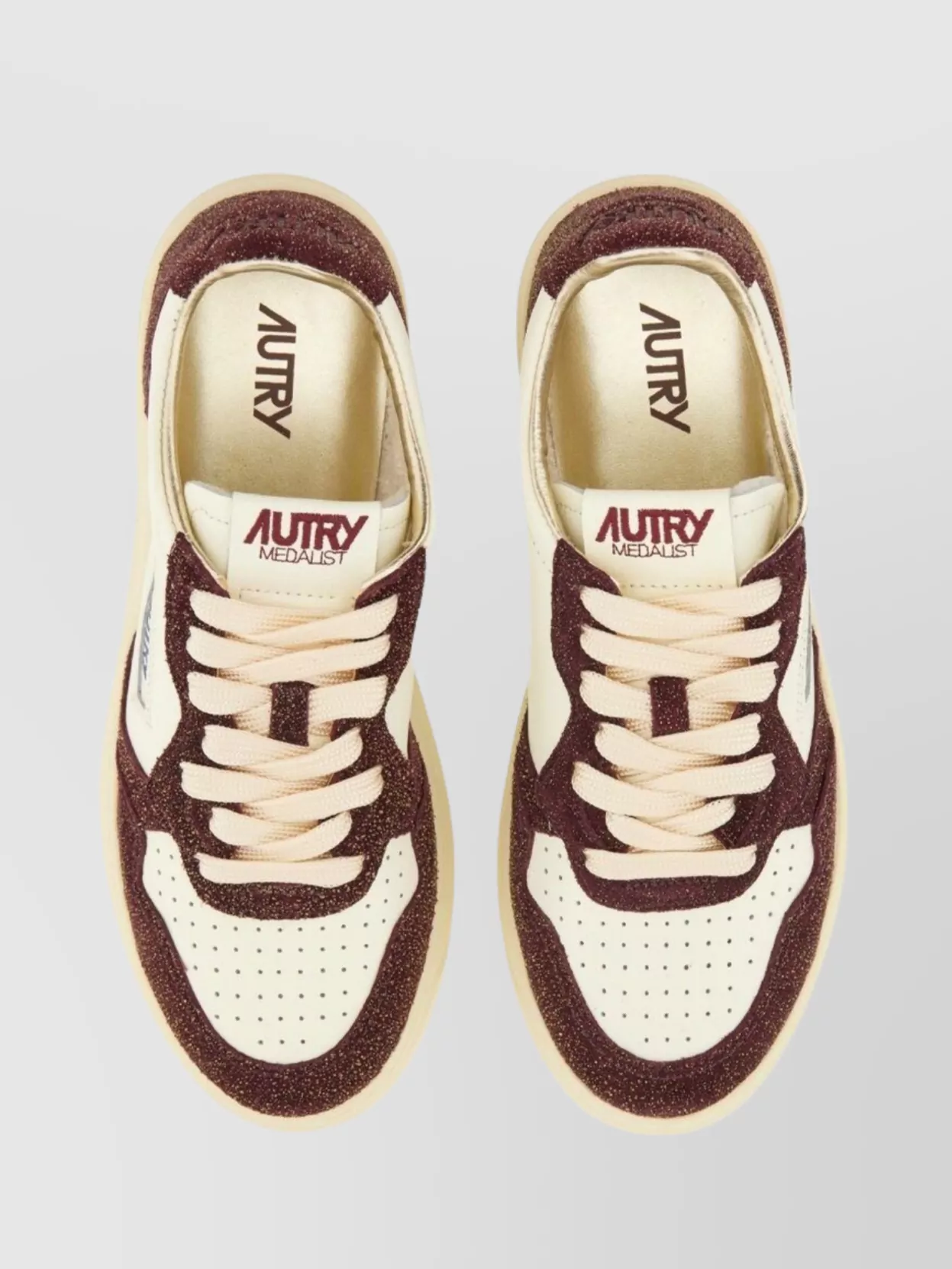 Autry Sneakers With Contrast Panels And Perforated Toe