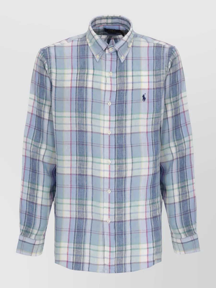 Ralph Lauren Checked Long-Sleeve Linen Shirt