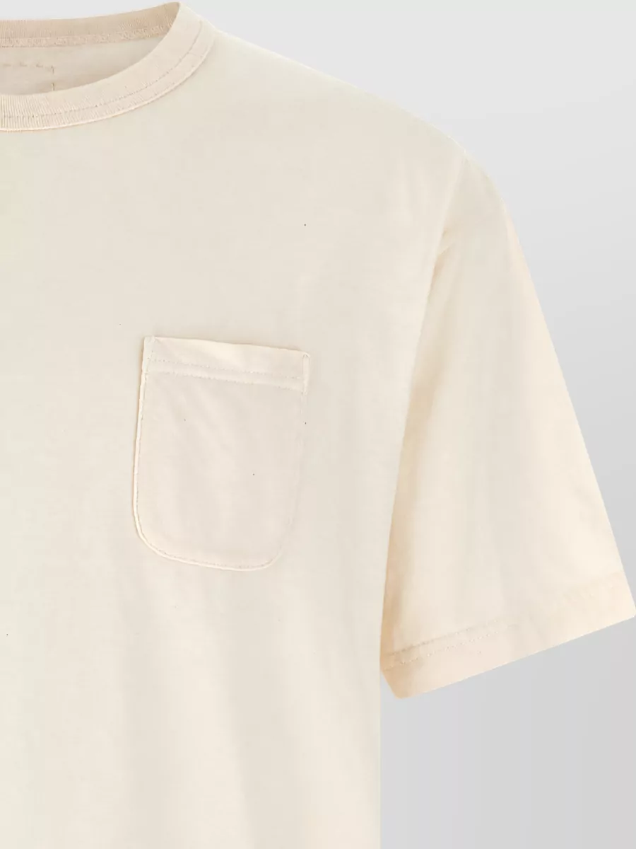 Visvim Wool Linen Ribbed Crew Neck Short Sleeve T-Shirt