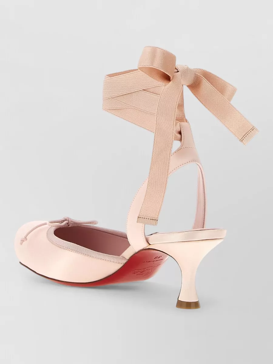 Christian Louboutin Cassia Lace Up Pumps Square Toe Bow