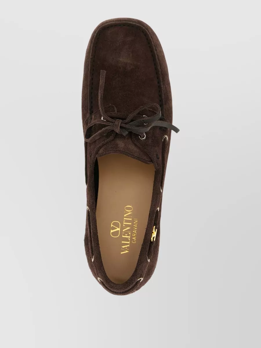 Valentino Garavani Palm Avenue Suede Boat Shoe Loafers