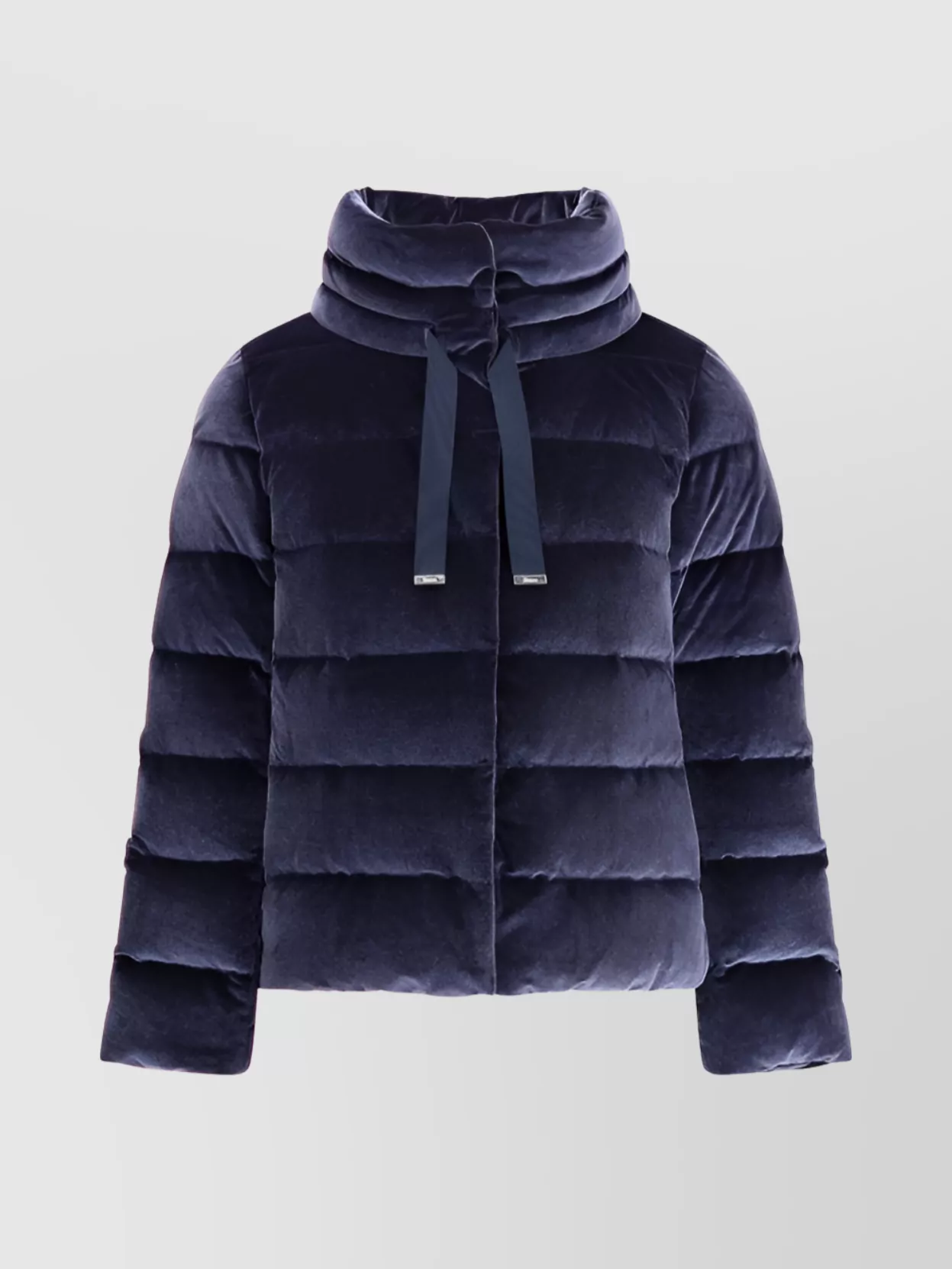 Herno Cotton Chenille-effect Down Jacket In Blue