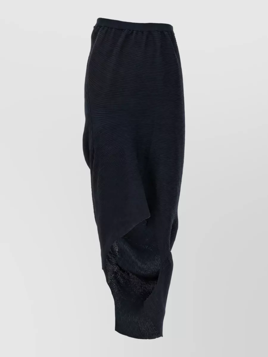 Issey Miyake Pleated asymmetric midi skirt