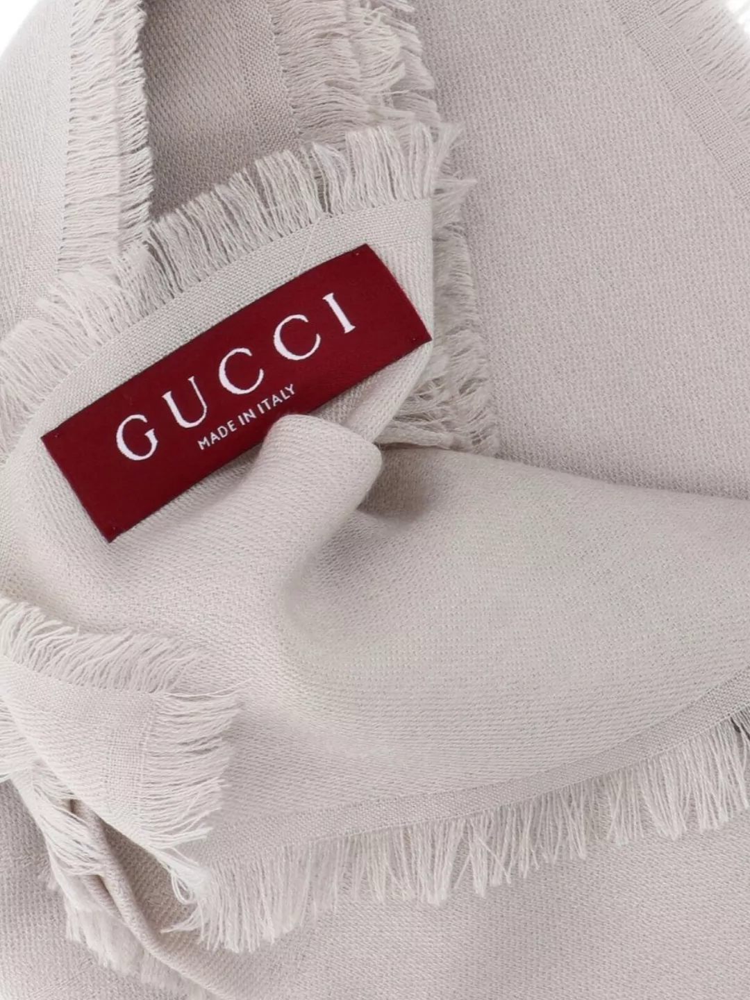 Gucci Luxurious Scarf With Frayed Edges Design