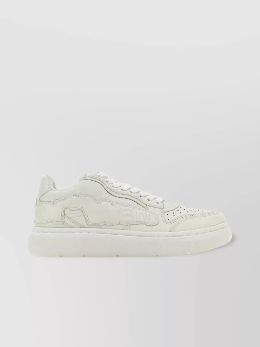 Shop Alexander Wang Puff Sneakers In Smooth Leather In White