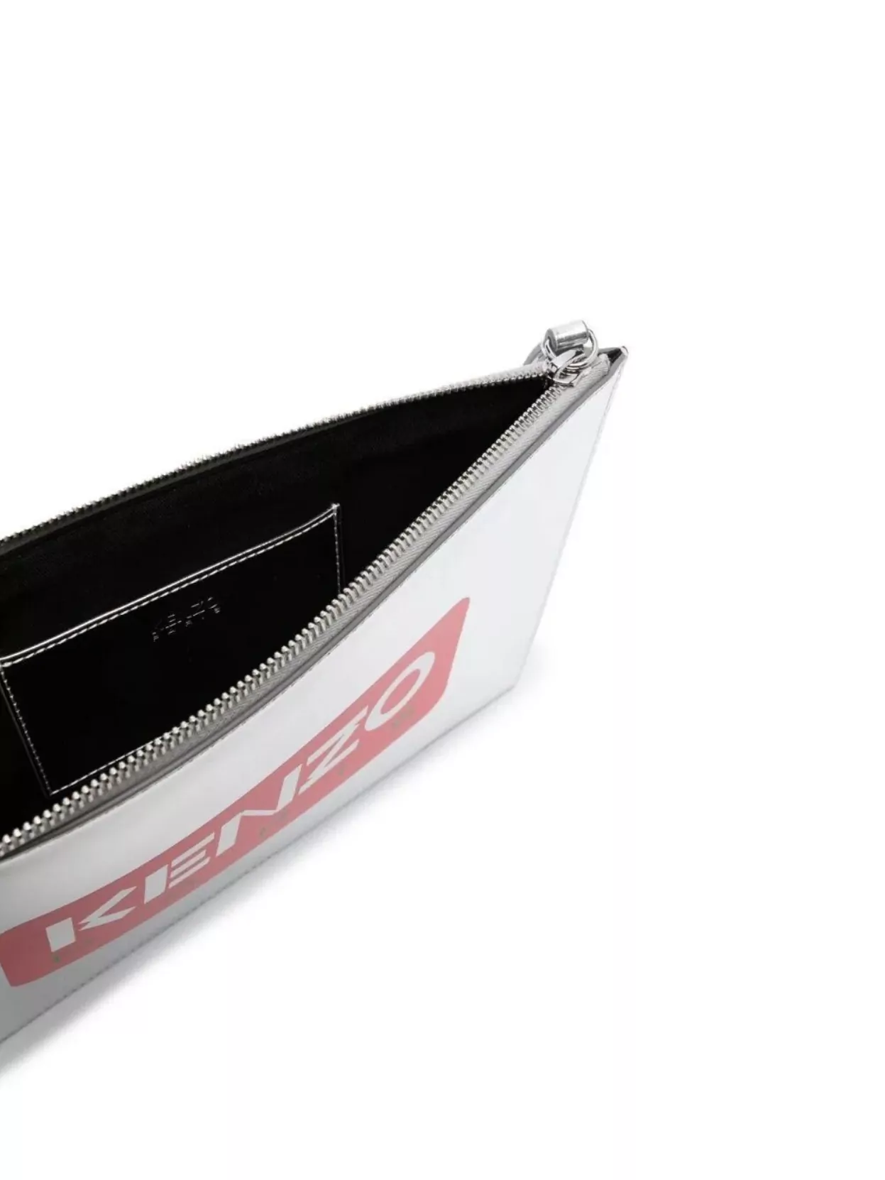 Kenzo Iconic Expansive Leather Clutch Exuding Parisian Charm