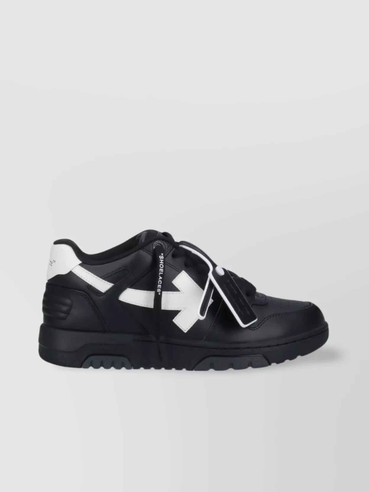 Off-White Leather Paneled Low-Top Sneakers