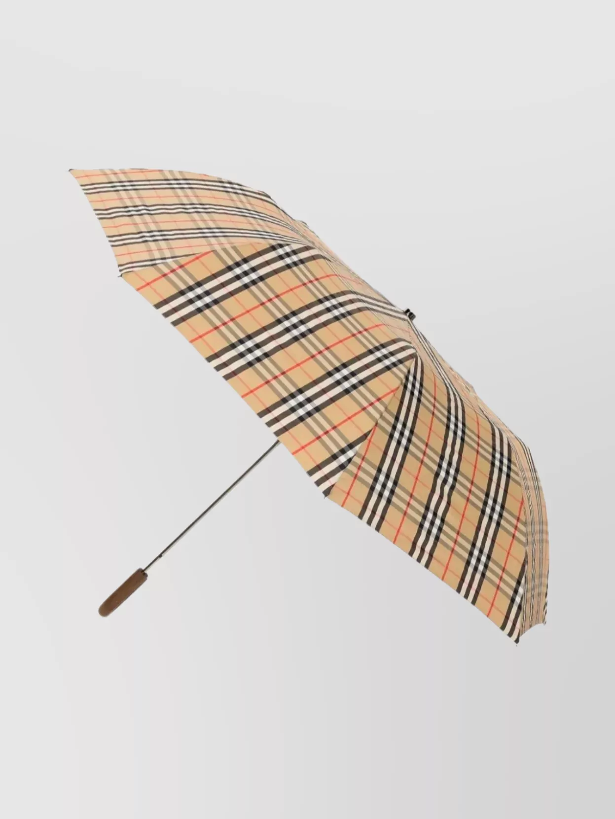 Shop Burberry Collapsible Check Pattern Umbrella