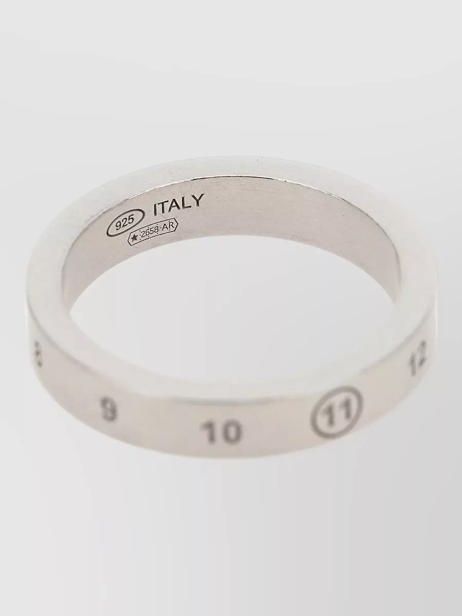 Maison Margiela Silver Numeric Logo Ring