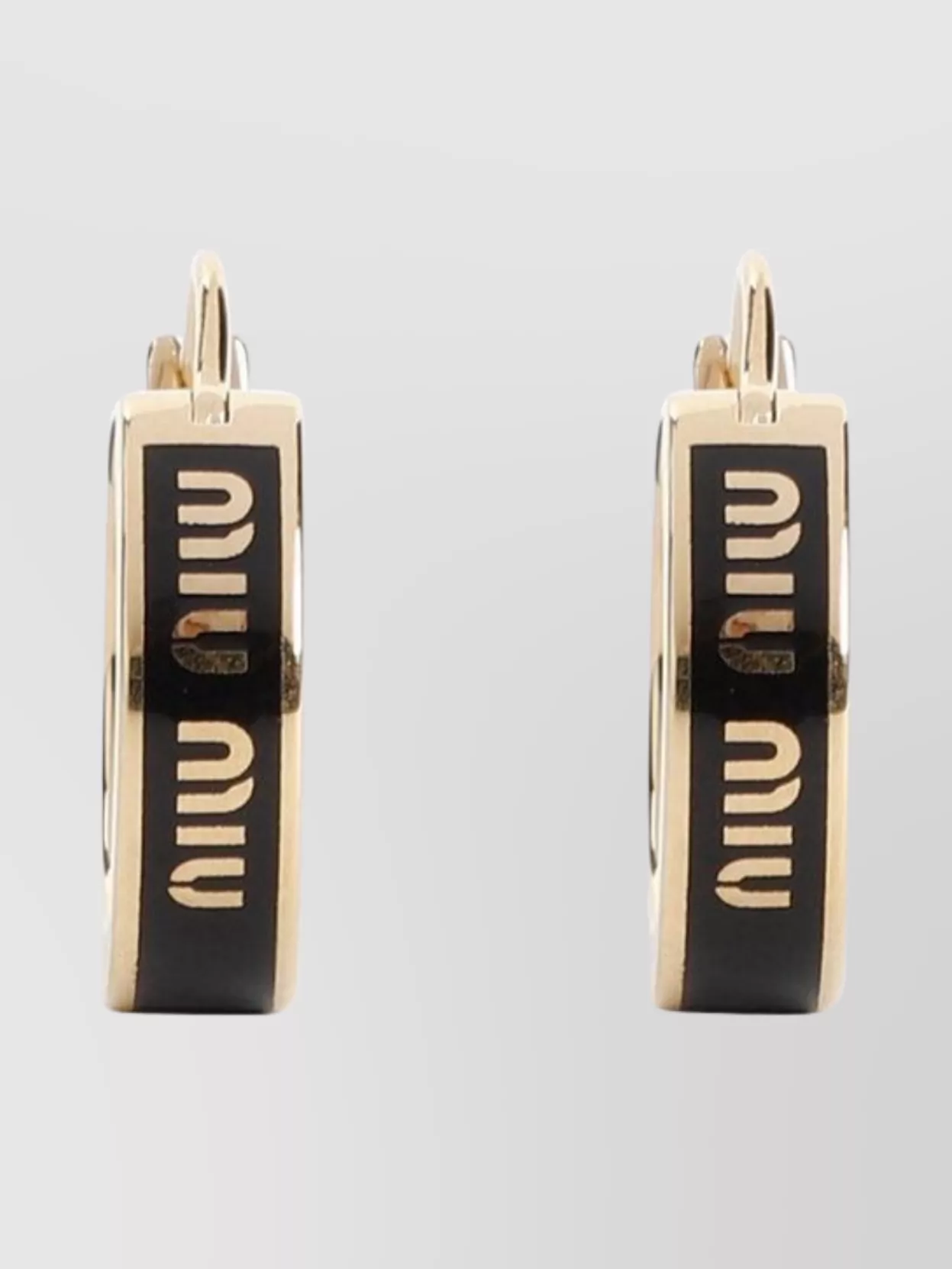 Miu Miu brass ring-shaped hoop earrings