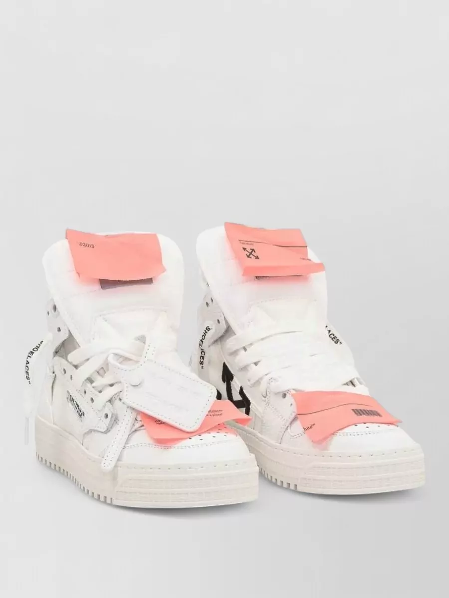 Off-White Leather High-Top Sneakers