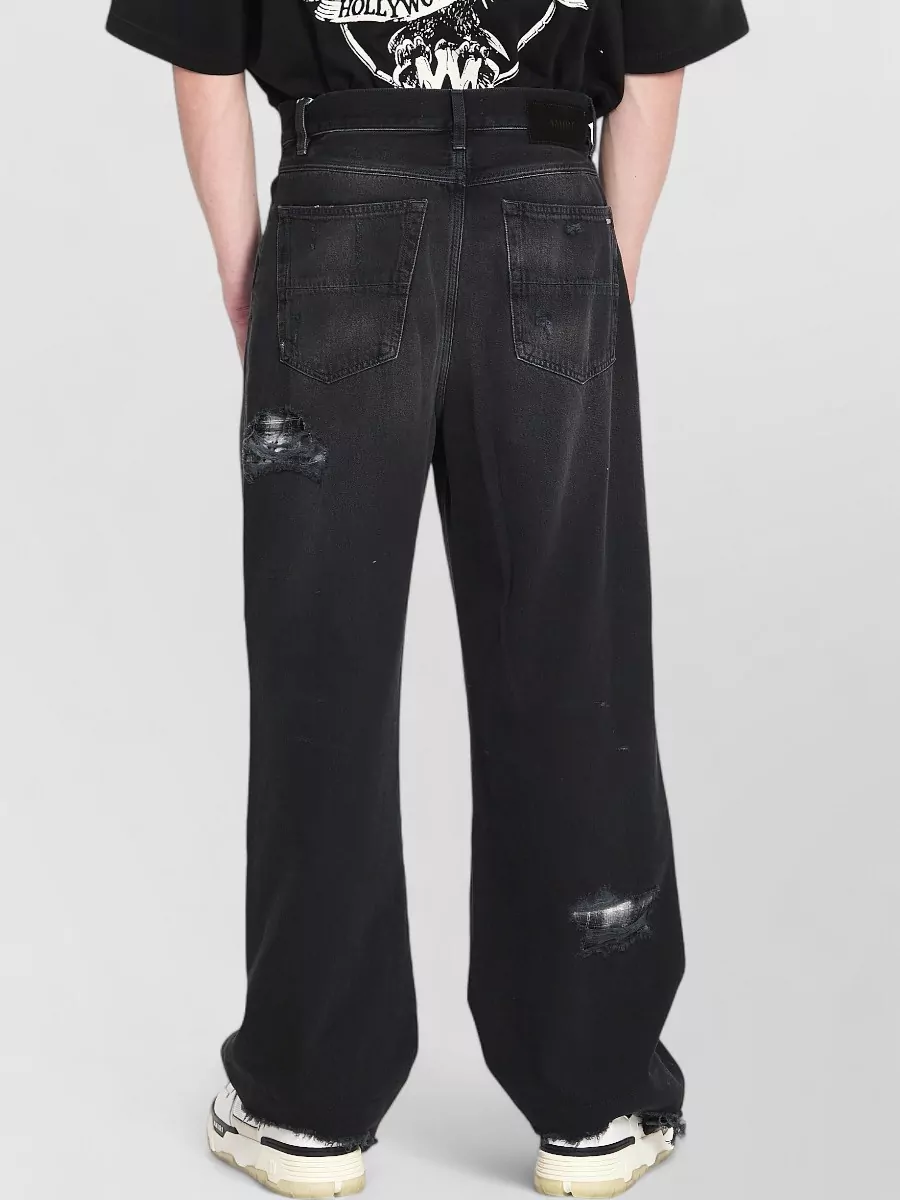 Amiri Denim Mid-Rise Wide-Leg Jeans