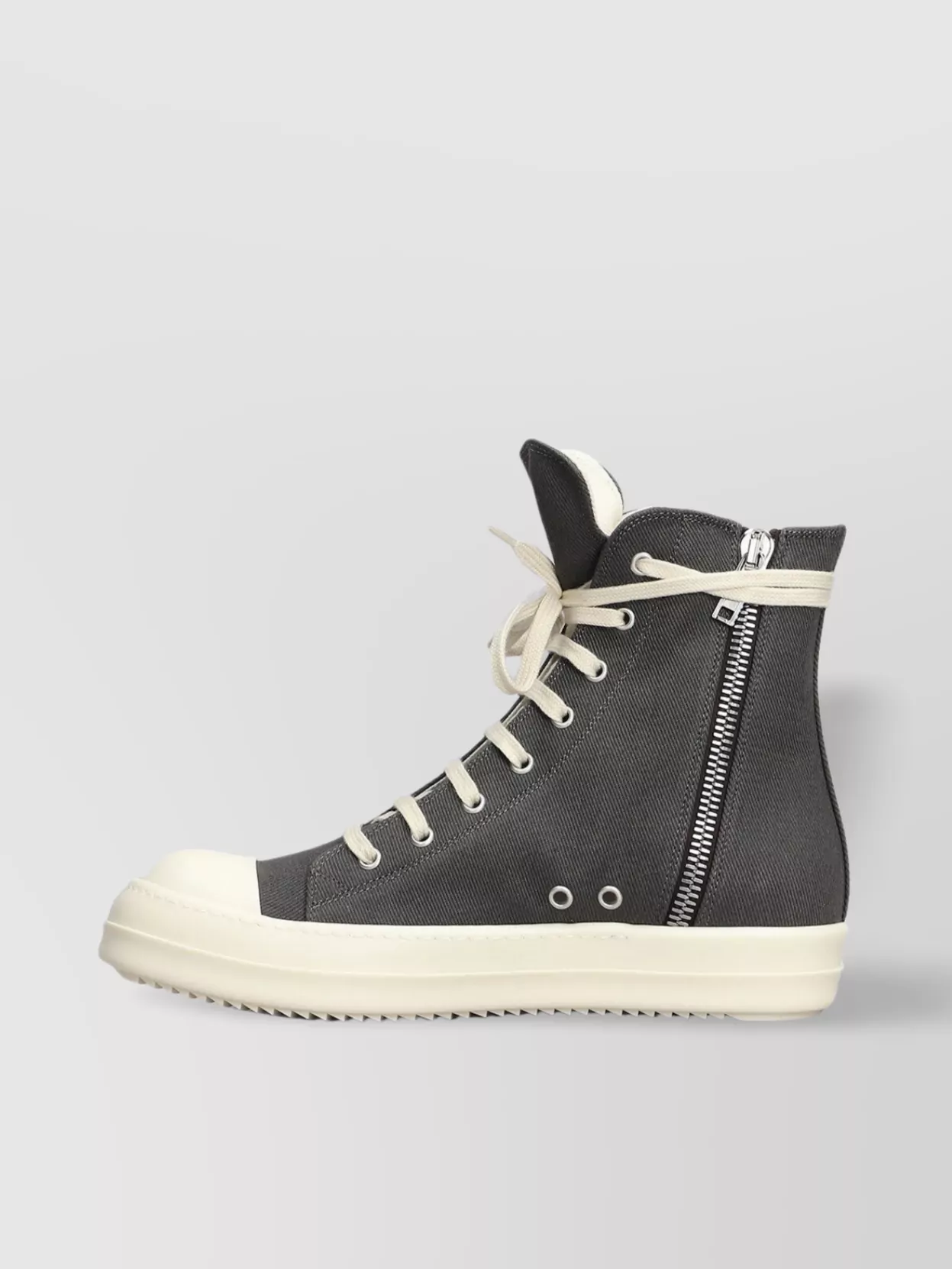 Rick Owens Drkshdw Denim High-Top Sneakers Shark-Tooth Soles