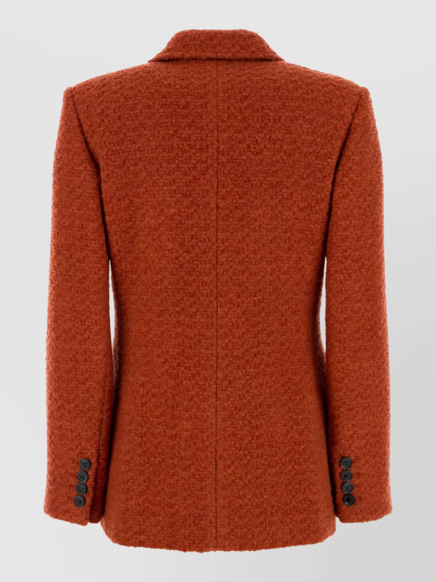 Saint Laurent Bouclé Double Breasted Blazer
