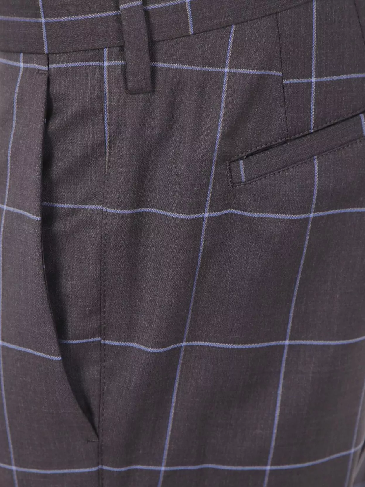 Paul Smith Checked-pattern Tailored Trousers In Gray
