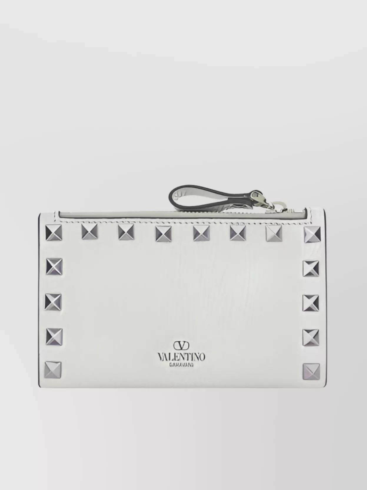 Shop Valentino Rockstud Beaded French Wallet