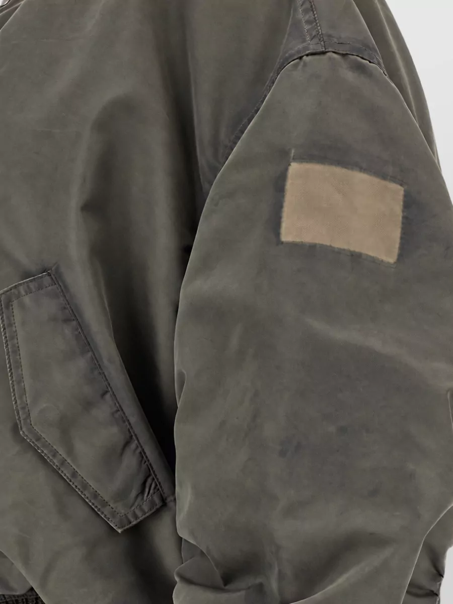 Rick Owens Nylon Satin Oversized Bomber Jacket