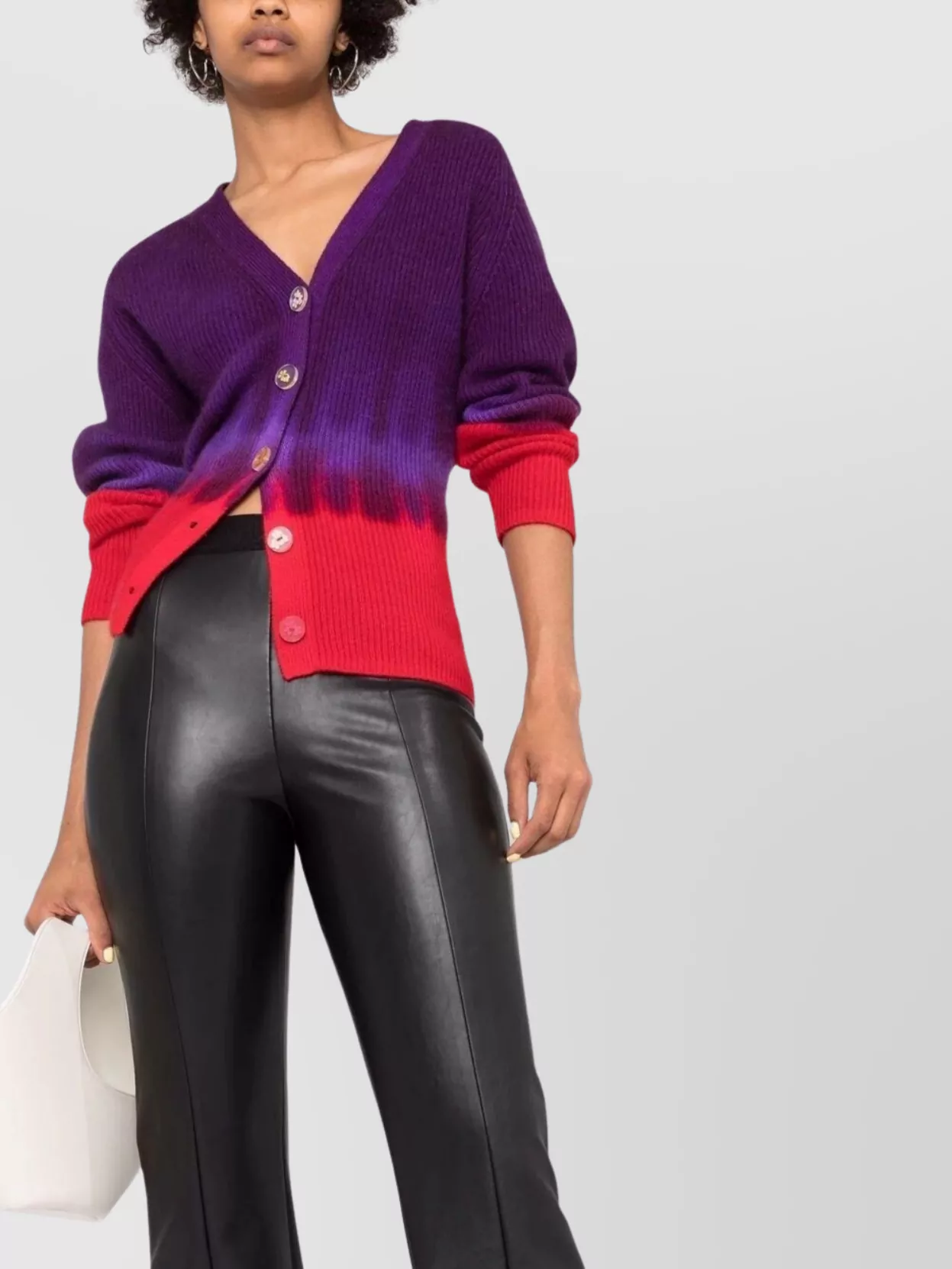 Wolford Jenna Leather Flared High Waist Trousers
