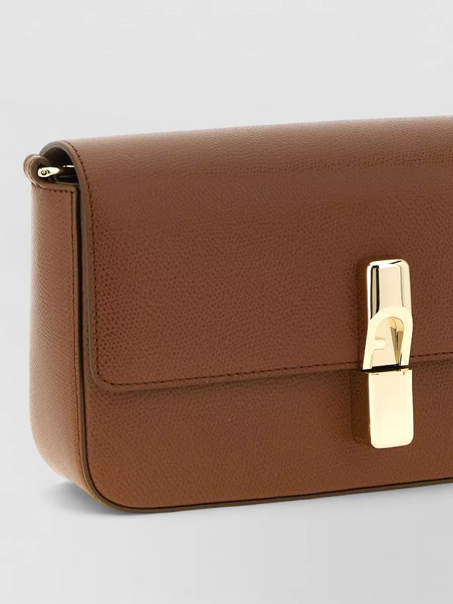 Furla Hammered Leather Shoulder Bag