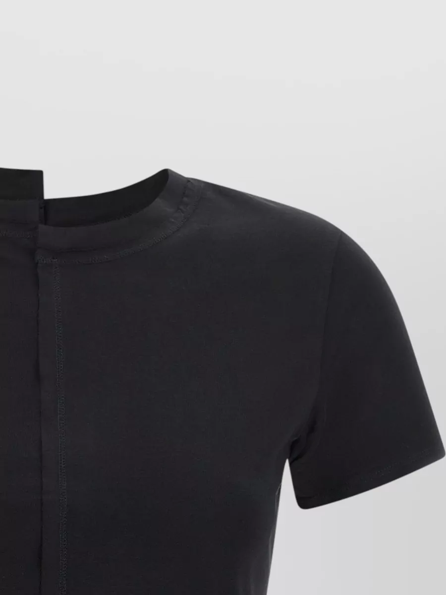 Y-3 Cotton Asymmetric Short-Sleeve T-Shirt