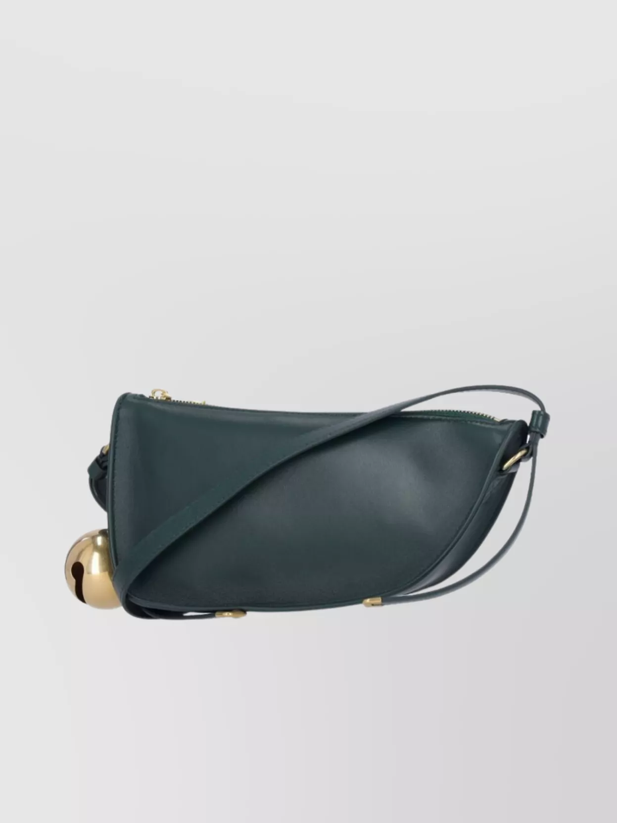 Burberry Shoulder Bag With Adjustable Strap And Curved Shape In Green