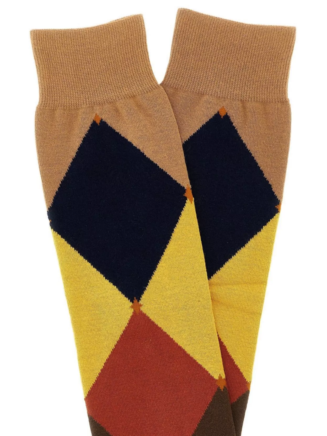 Ballantyne Knee-High Socks Featuring Diamond Pattern