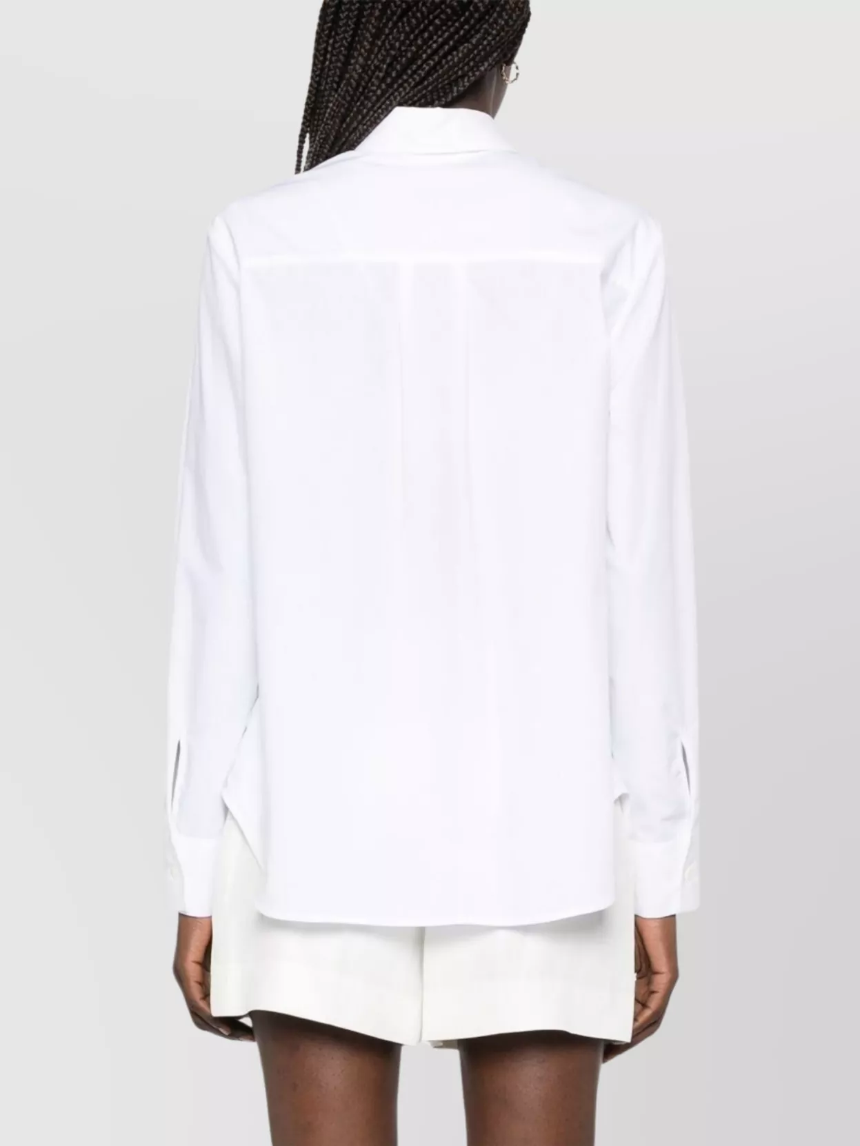 P.a.r.o.s.h Pleated Shirt With Lace And Collar In Neutrals