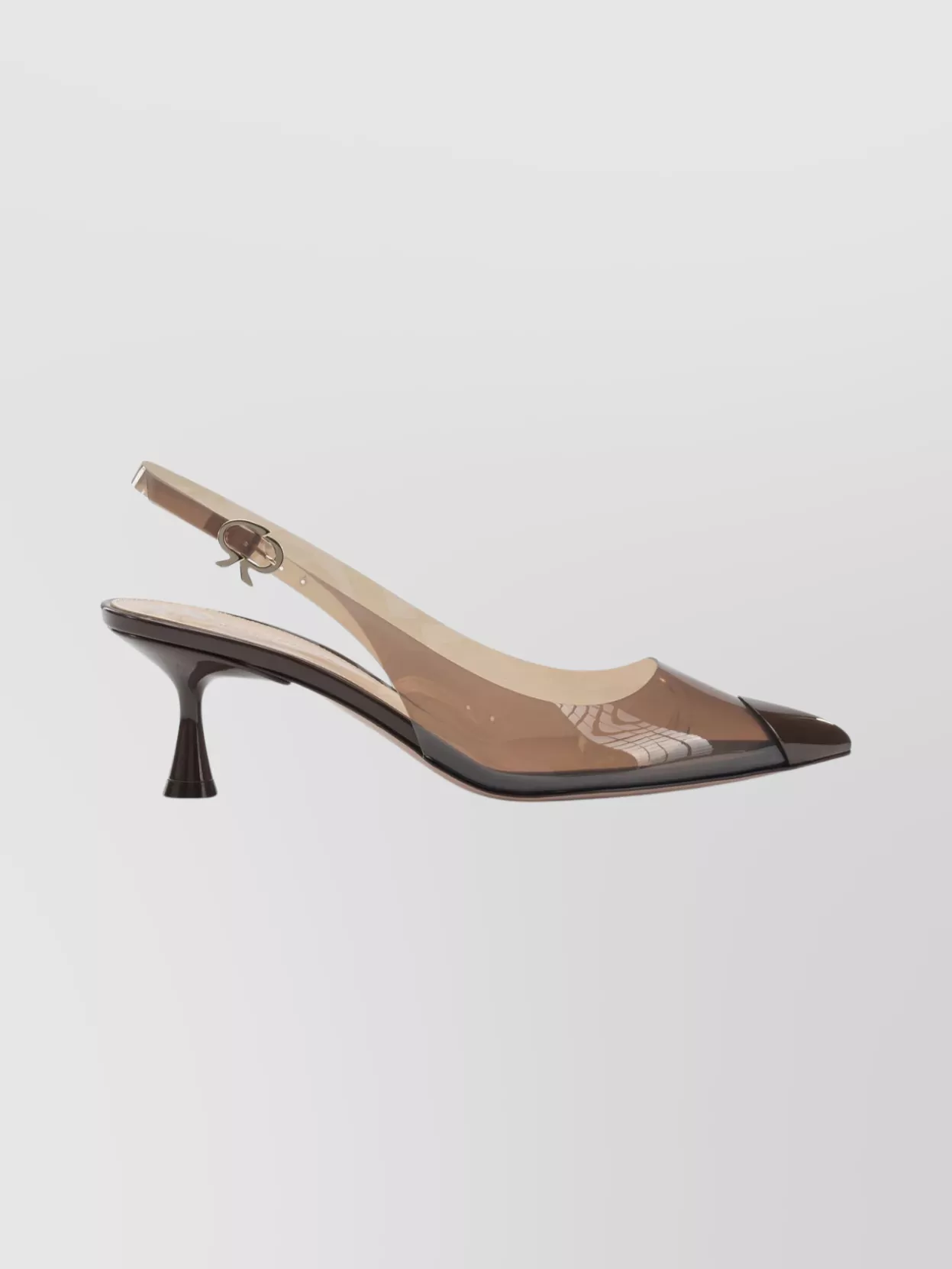 Gianvito Rossi 85Mm Pumps With Buckle Detail And Kitten Heel