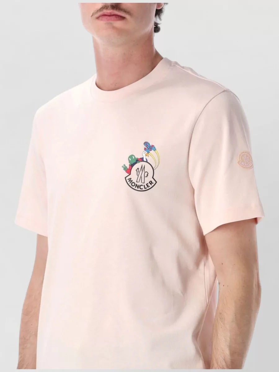 Moncler Printed Cotton Crew-Neck Short-Sleeve T-Shirt