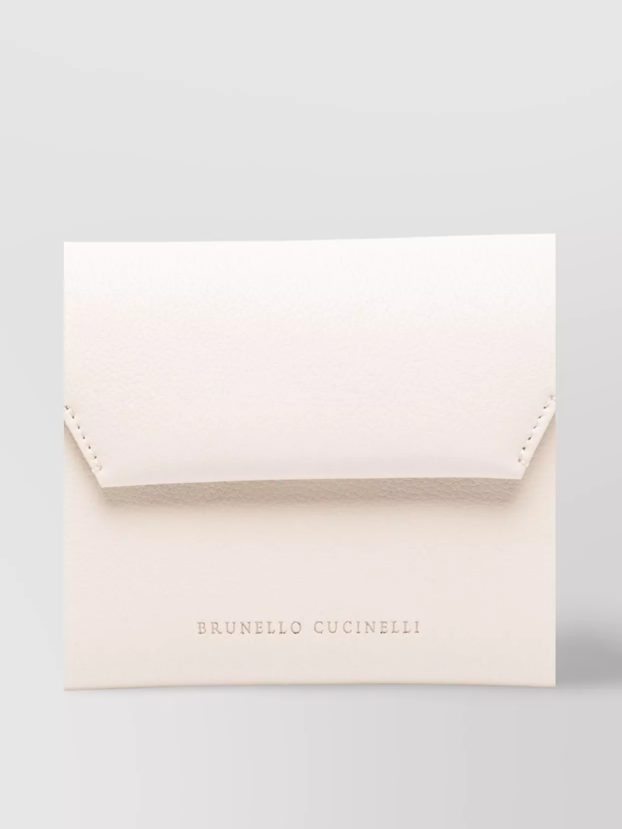 Brunello Cucinelli Mini Leather Clutch Bag With Back Pocket