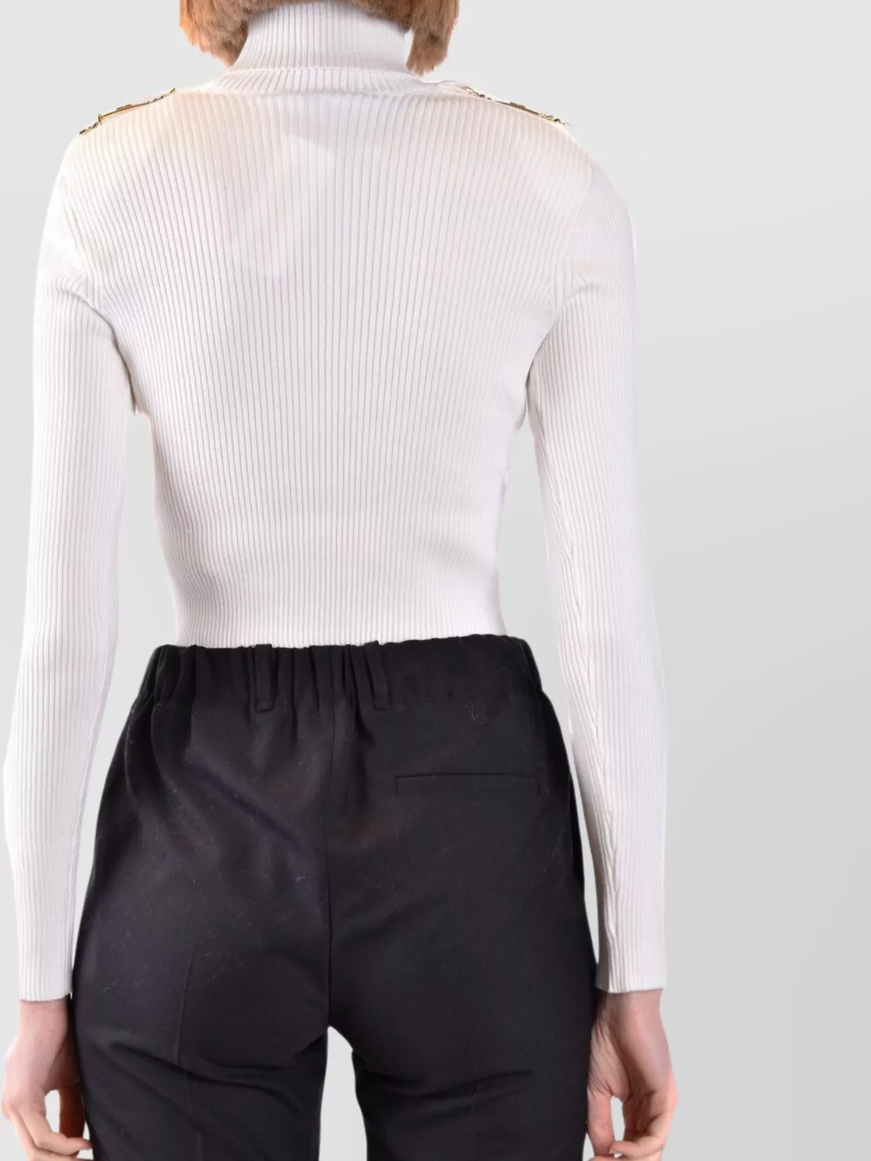 Elisabetta Franchi Cropped Knitwear With Shoulder Embellishments