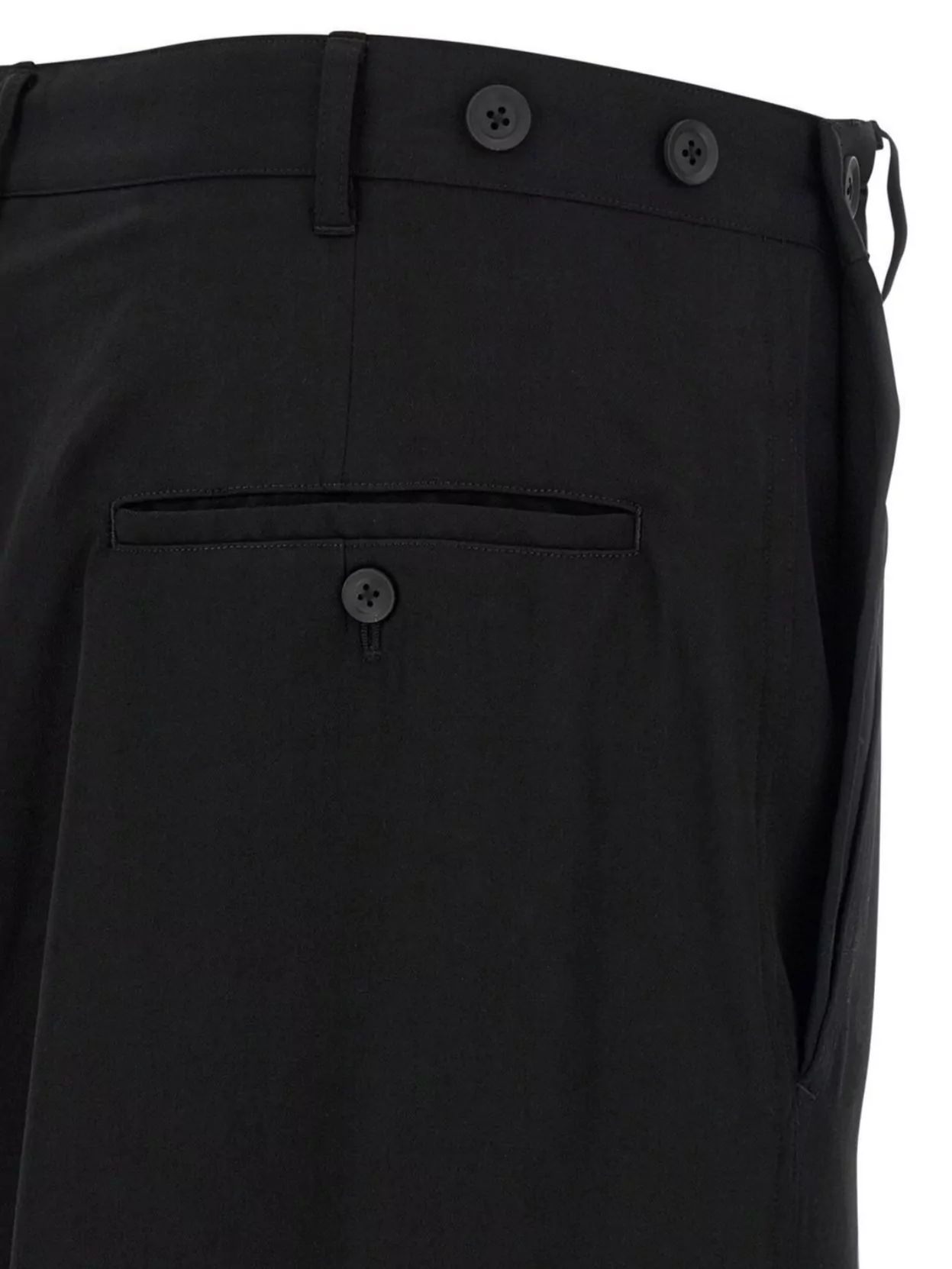 Yohji Yamamoto Pleated Trousers With Button And Belt Loops