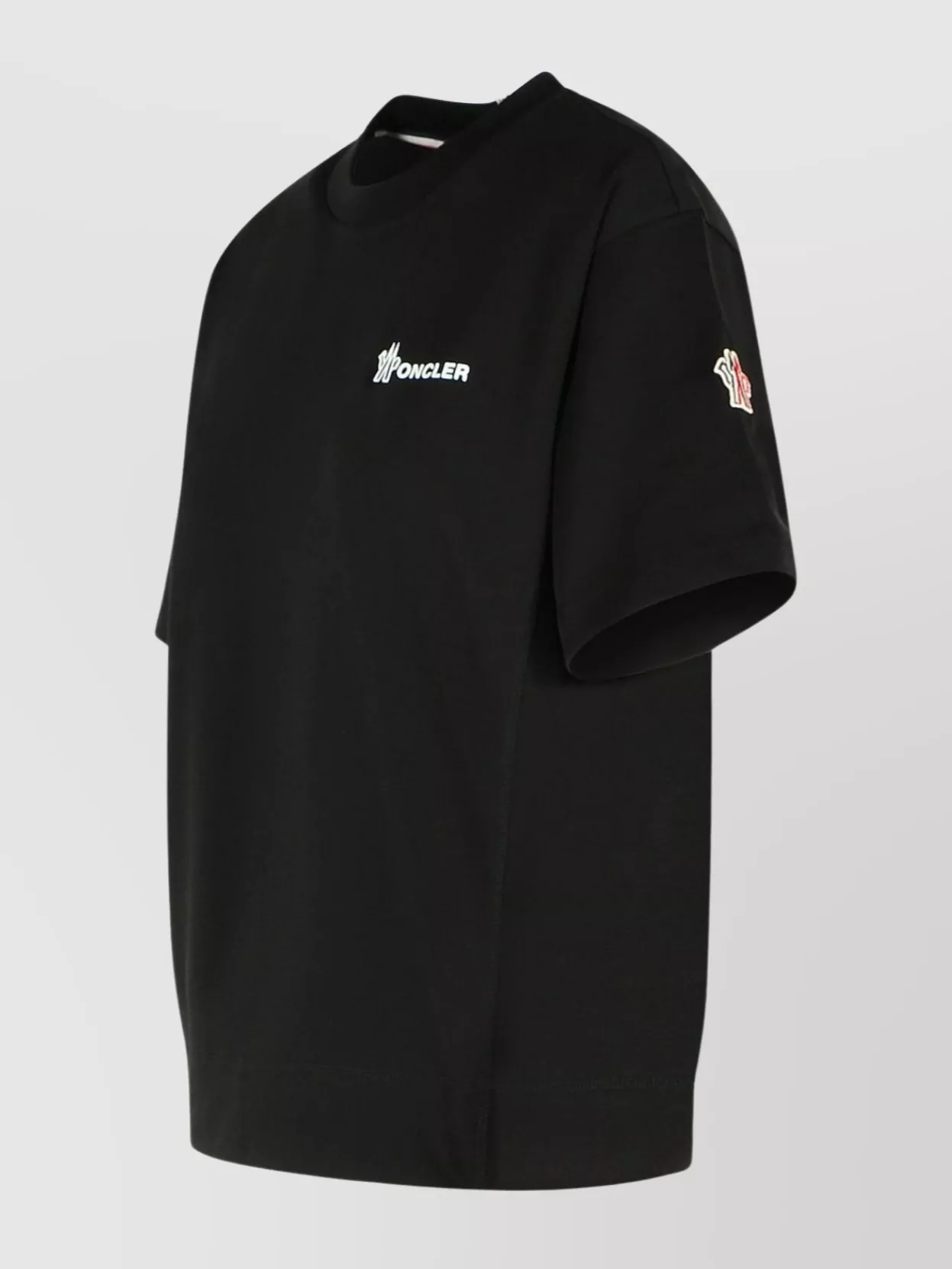 Moncler Grenoble Crew Neck Embroidered Short Sleeves Top